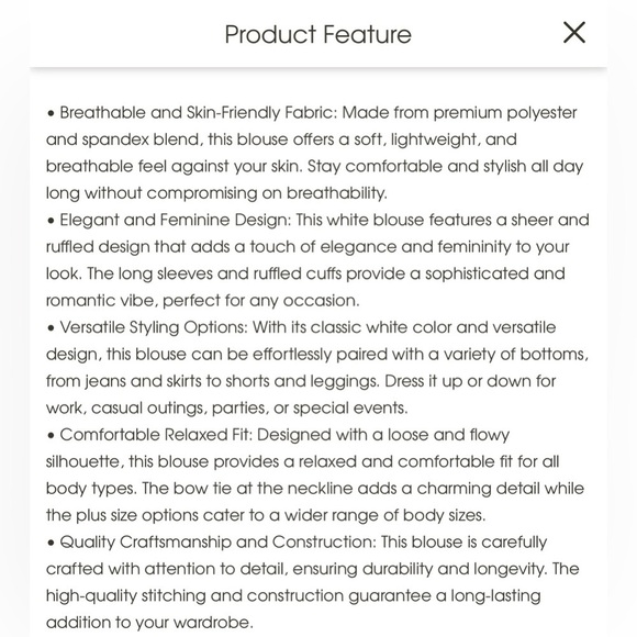 NWOT Celmia chiffon Black poet sleeve sheer top China size 5X (see measurements) - Picture 9 of 9